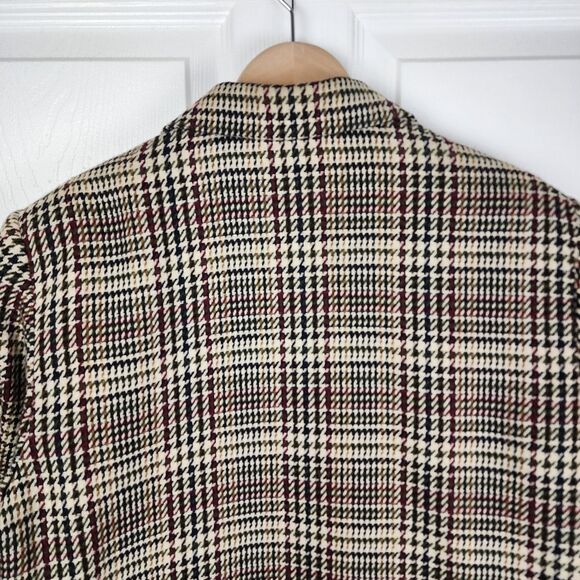 Sag Harbor Plaid Blazer Wool Blend Houndstooth Eclectic Grandpa Jacket Size 14 - Picture 13 of 16